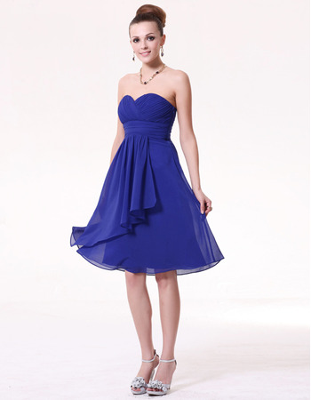 Discount Summer Empire Sweetheart Short Chiffon Bridesmaid Dresses