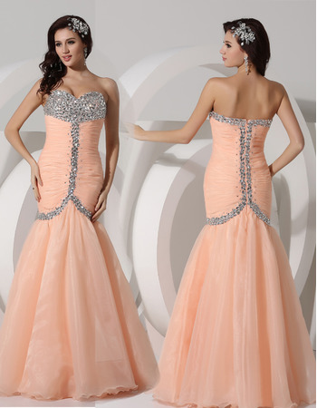 Affordable Mermaid Sweetheart Long Chiffon Evening/ Prom Dresses