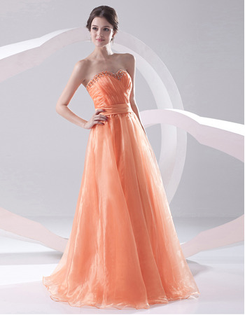 Spring Stylish Sweetheart Sweep Train Evening/ Prom Dresses