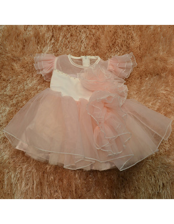 Ball Gown Knee Length Organza Easter Dresses/ Flower Girl Dresses