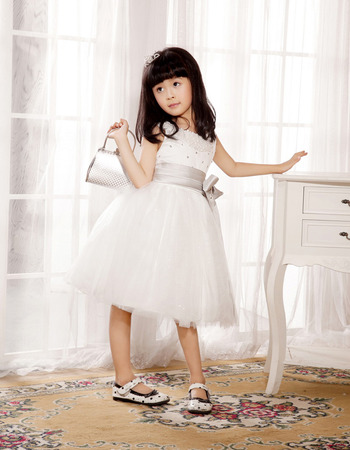 A-Line Knee Length Flower Girl/ First Communion Dresses