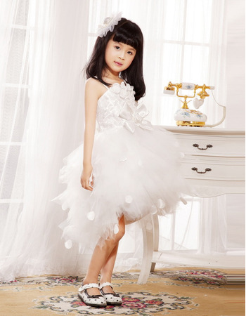 Ball Gown Spaghetti Straps Short Tulle Flower Girl Dresses