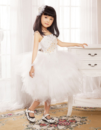 Ball Gown Knee Length Tulle Flower Girl Dresses