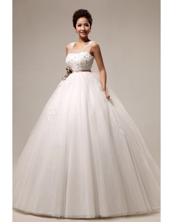 Elegant Empire Floor Length Organza Dresses for Spring Wedding