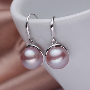 White/ Pink/ Purple/ Black 9.5 - 10.5mm Freshwater Pearl Earring Set