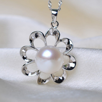 Stunning White 11 - 12mm Off-Round Freshwater Natural Pearl Pendants