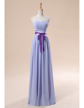 Sheath/ Column Sweetheart Chiffon Bridesmaid Dresses for Summer Wedding