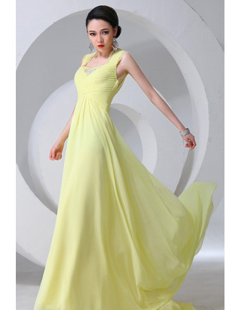 Inexpensive Chiffon Sheath Floor Length Evening/ Prom Dresses