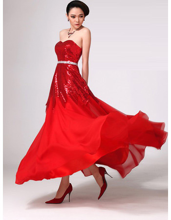 Custom Tulle Chiffon Sweetheart Floor Length Evening/ Prom Dresses