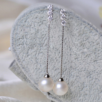 Inexpensive Pink/ White Round/ Drop Freshwater Natural Pearl Earring Set