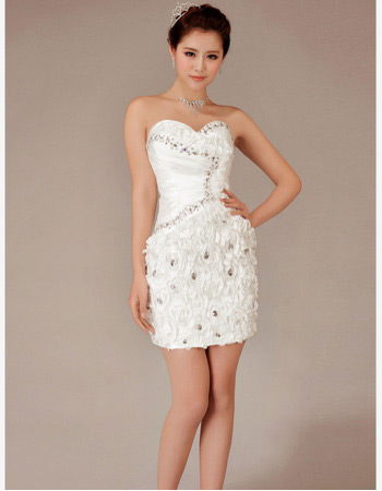 Sexy Informal Sheath Sweetheart Short Beach Wedding Dresses