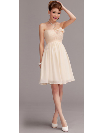 Affordable A-Line Sweetheart Chiffon Short Beach Wedding Dresses