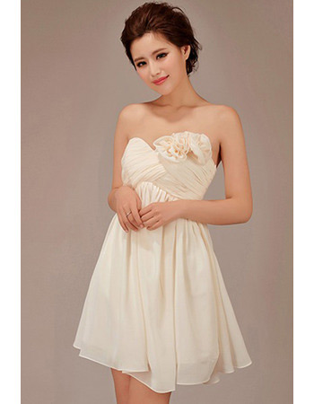 Inexpensive Short Empire Sweetheart Chiffon Bridesmaid Dresses