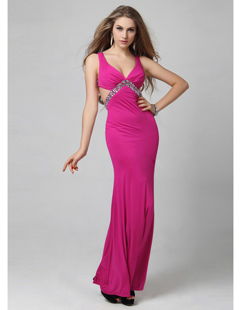 Sexy and Chic Mermaid/ Trumpet Floor Length Satin Evening Dresses