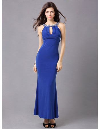Affordable Sexy and Chic Sheath Satin Ankle Length Evening Dresses