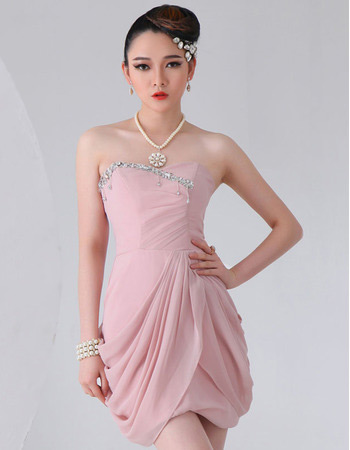 Custom Chiffon Short Sheath Sweetheart Homecoming Dresses