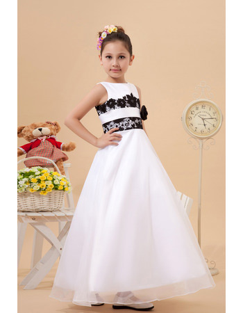 Affordable Applique Ankle Length A-Line First Communion Dresses