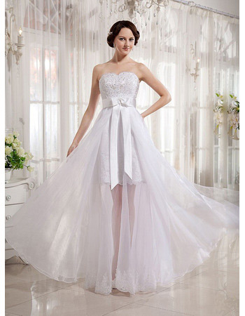 Discount Sexy Sheath/ Column Sweetheart Wedding Dresses with Trains
