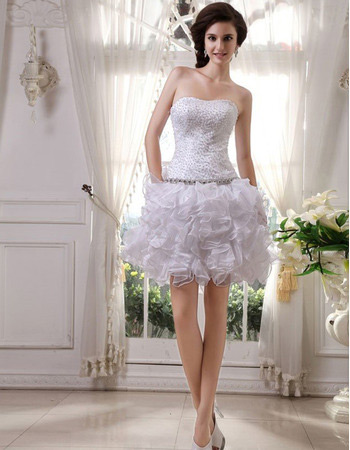 Casual Ball Gown Sweetheart Short Beach Wedding Dresses for Summer