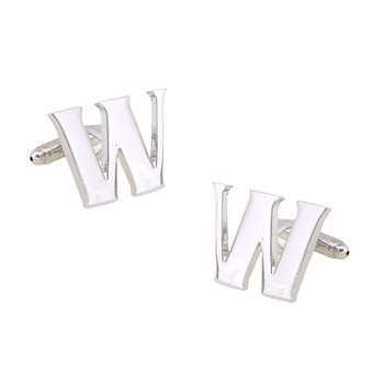 Unique Capital Letter W Men's Shirt Cufflinks for Party/ Wedding