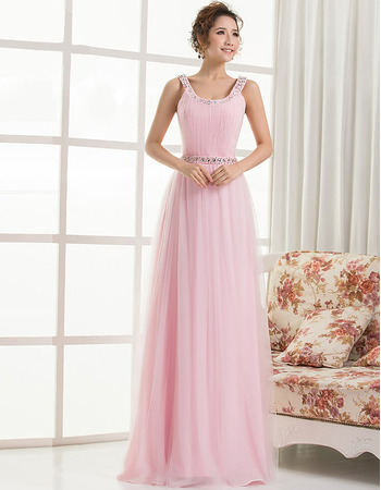 Elegant Inexpensive Custom Chiffon Floor Length Evening Dresses