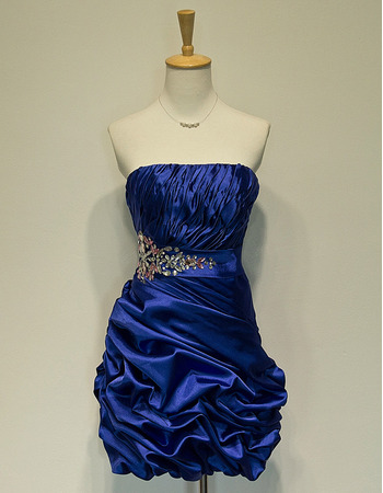 Inexpensive Strapless Short Taffeta Homecoming/ Party Dresses