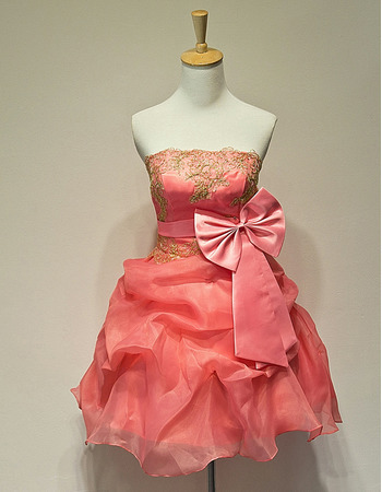 Affordable Strapless Short Taffeta Homecoming/ Party Dresses
