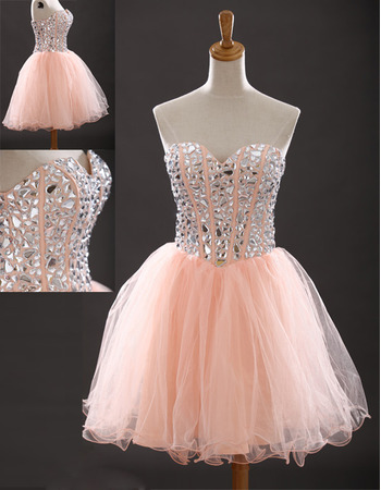 Inexpensive Sexy Sweetheart Short Organza Homecoming/ Party Dresses