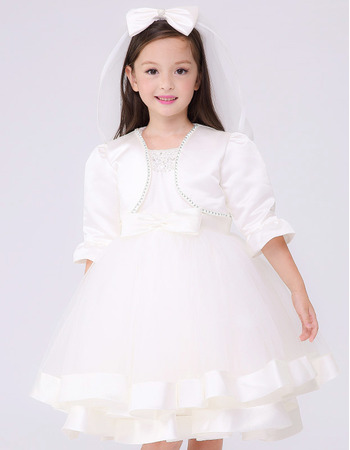 Ball Gown Sleeveless Short First Holy Communion Dresses