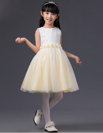 Stunning A-Line Short Flowers Little Girls Easter/ Spring Dresses