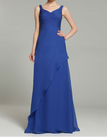 Discount V-Neck Floor Length Chiffon Mother of the Bride Dresses