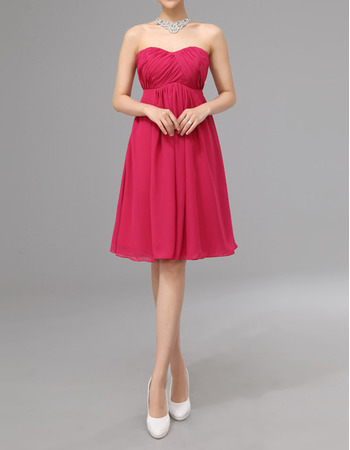 Discount Empire Sweetheart Knee Length Chiffon Bridesmaid Dresses