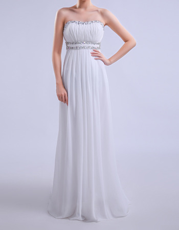 Column Sweetheart Sleeveless Floor Length Chiffon Evening Dresses