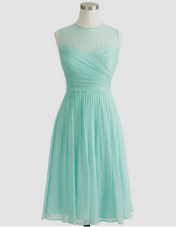 Elegant Column Sleeveless Short Chiffon Tulle Homecoming Dresses