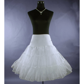 Cute A-Line White Organza Wedding Petticoats/ Skirts for Brides