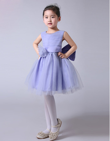 Ball Gown Knee Length Tulle Flower Girl Dresses