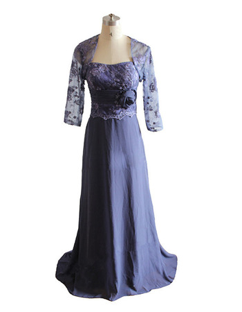 Strapless Floor Length Chiffon Mother Dresses with Jackets