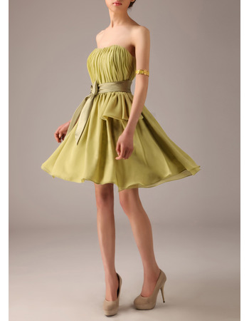 One Shoulder Mini/ Short Chiffon Bridesmaid Dresses