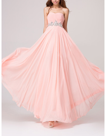 Sweetheart Floor Length Chiffon Bridesmaid Dresses