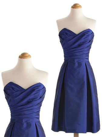 Elegant Sweetheart Sleeveless Knee Length Taffeta Cocktail Dresses