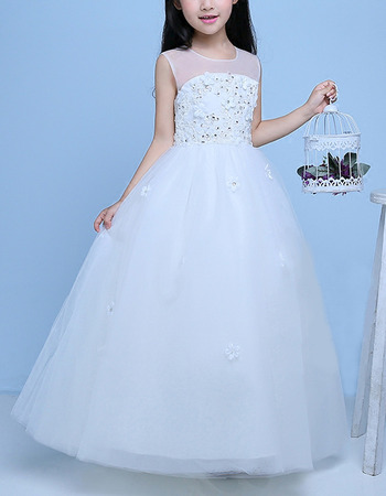 Ball Gown Floor Length Organza Flower Girl Dresses