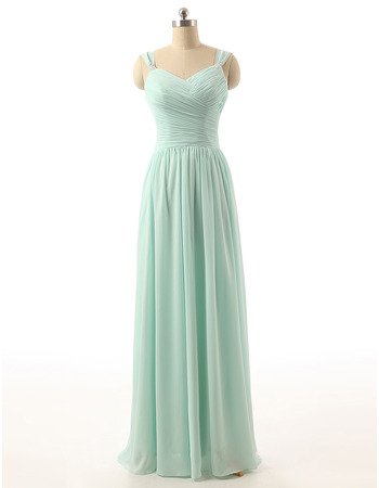 Sweetheart Floor Length Chiffon Bridesmaid/ Wedding Party Dresses