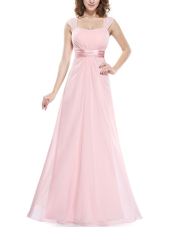 Floor Length Chiffon Bridesmaid Dresses with Straps