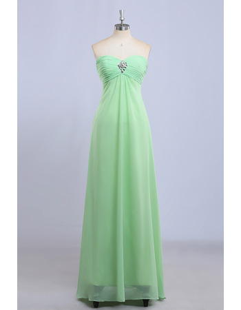 Discount Empire Sweetheart Floor Length Chiffon Bridesmaid Dresses