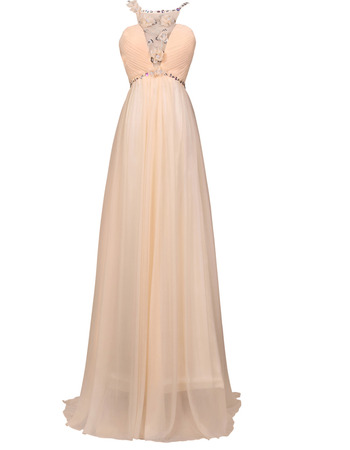 Elegant Chiffon Evening/ Prom Dresses with Spaghetti Straps