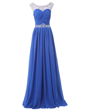 Elegant Sleeveless Floor Length Chiffon Evening/ Prom/ Party Dresses