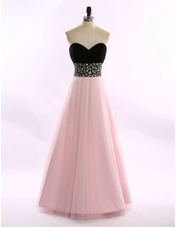 New A-Line Sweetheart Floor Length Evening/ Prom/ Formal Dresses
