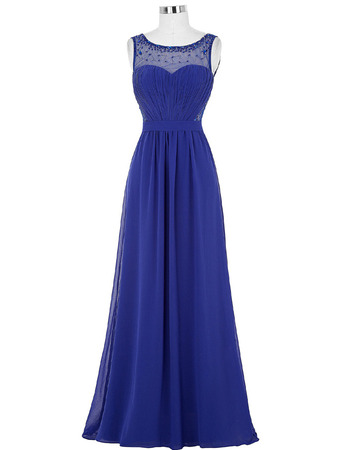 Discount Floor Length Chiffon Tulle Evening/ Prom/ Party Dresses