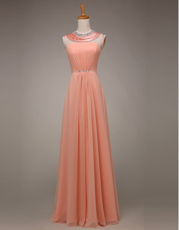 Elegant Sleeveless Floor Length Chiffon Evening/ Prom/ Party Dresses