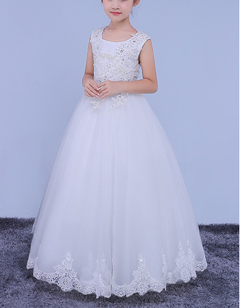 Ball Gown Floor Length Organza Flower Girl Dresses